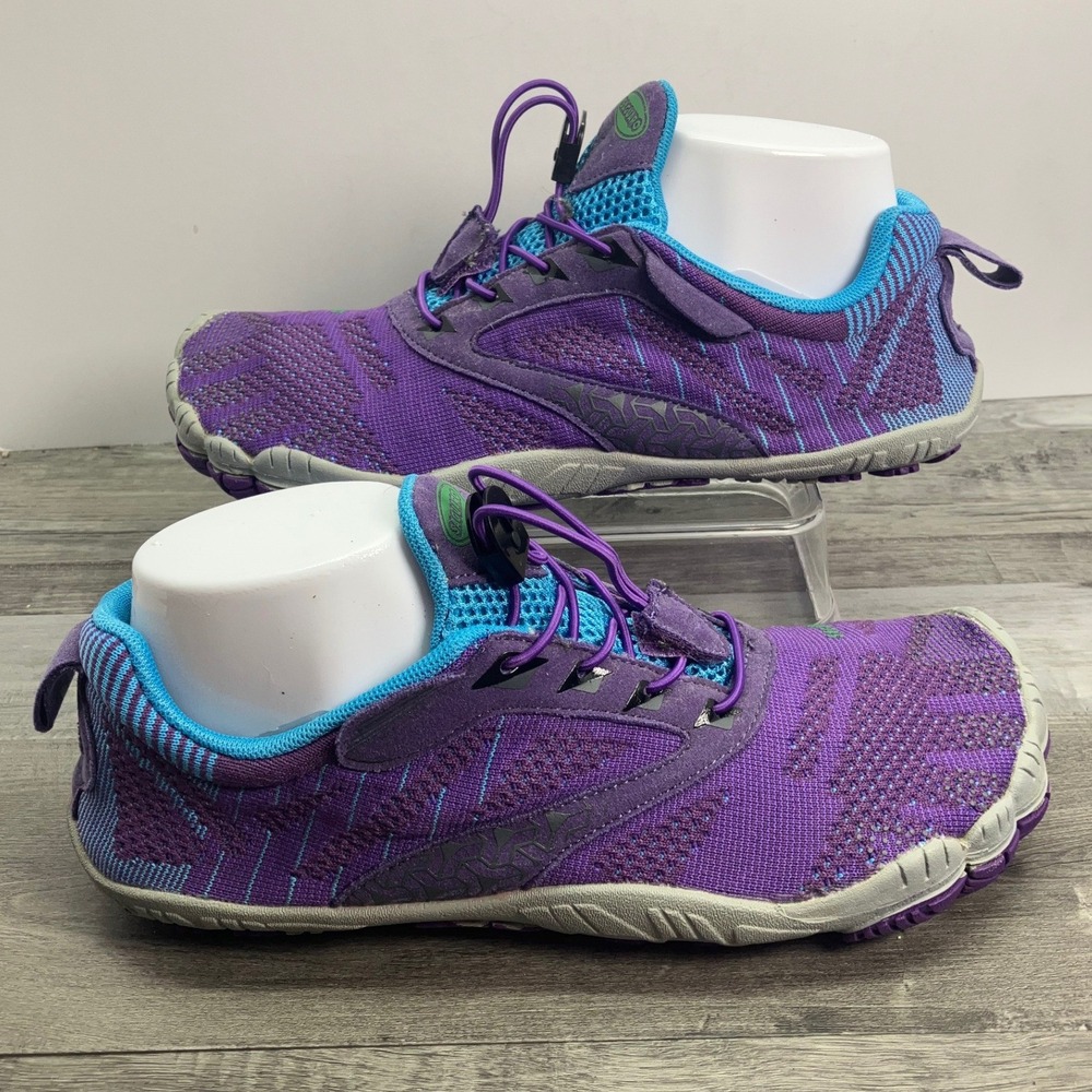 Saguaro Minimalist Barefoot Shoes Purple Teal Knit Wide Toe Box Sneakers Size 41